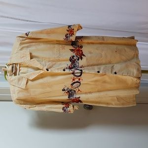 Men's short sleeve 100%cotton Hawaiian/tropical/Cruisewear shirt size XL